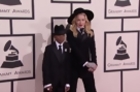 Madonna's 8-Year-Old Son Styled Her Grammy Red Carpet
