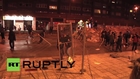 Spanish protesters smash banks and barricades in protest