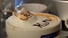 Japanese artist makes 3D works of art out of coffee froth.
