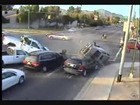 Amazing Car Crash At Intersection - YouTube