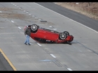 Major Accident Closes Rt 611 car overturned