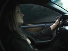 Pedal Pumping Vixen Playing in the Camaro SS in the Rain