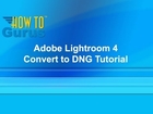 Adobe Lightroom 4 Tutorial Raw - How to convert to DNG