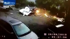 Incredible footage of exploding catering van